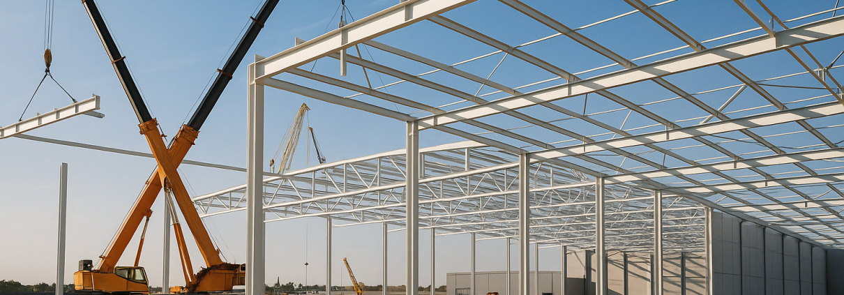 construcción naves industriales - proyecto integral en proceso de edificación