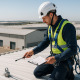 mantenimiento de cubiertas industriales - técnico realizando inspección en cubierta nave